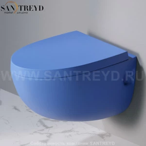 S511.140 Подвесной унитаз настенный Синий A. e T. Italia OVAL Италия
