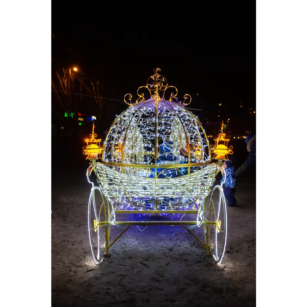 Электрическая светящиеся фигура Карета королевская 400 LED 180x280x350 см теплый белый свет 86164078 STLM-2045253 LUMINE AJUR  - Вид №1