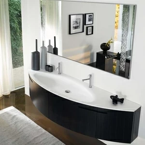 Комбинация ванной комнаты SY24 в отделке H91 Corian/80 Ebano MILLDUE SYMI
