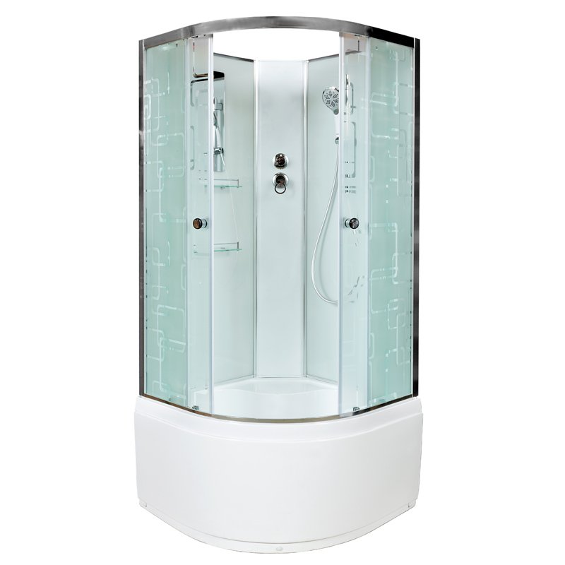 ЕМ2712 R с гидромассажем (гм.) Душевая кабина DETO Серия ЕМ ЕМ4580 N (без крыши)