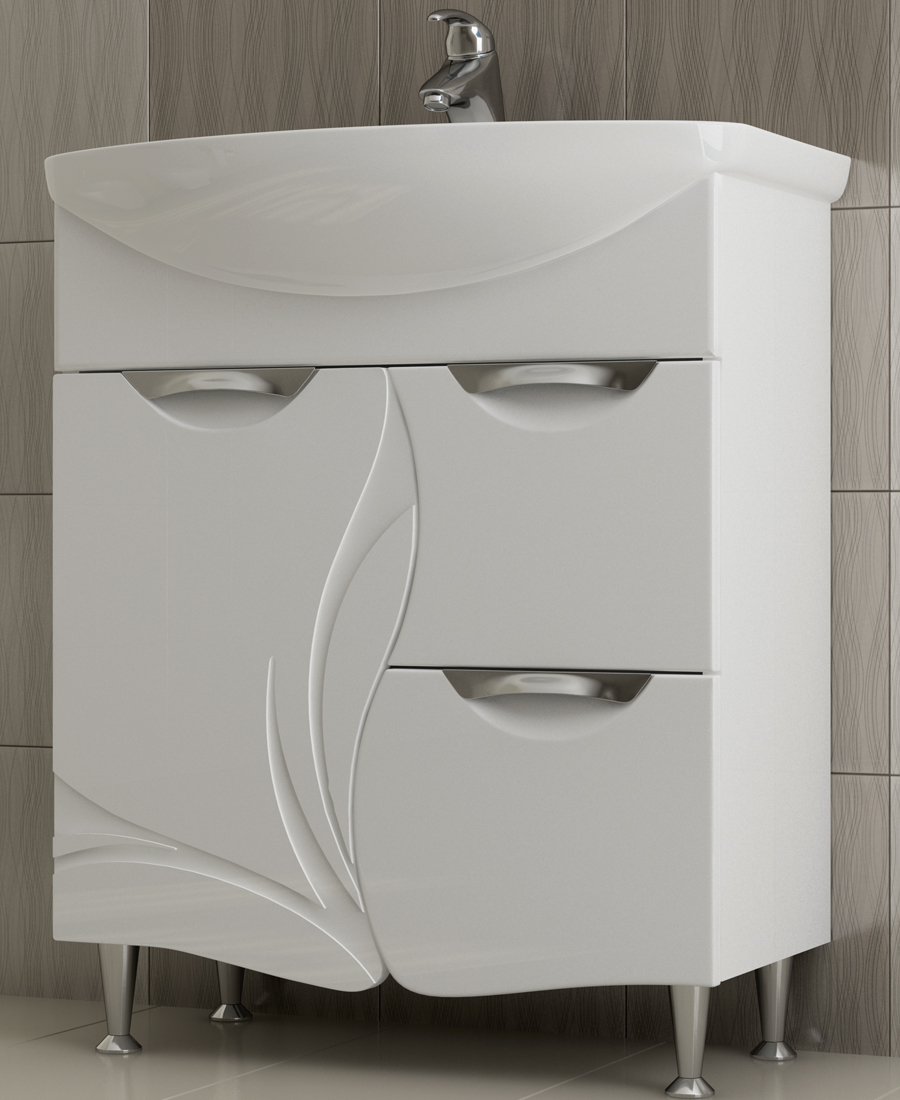 Тумба с раковиной Callao 700 (Балтика)700⨉300⨉830 мм белый Santreyd sun-id-665288 - Вид №1