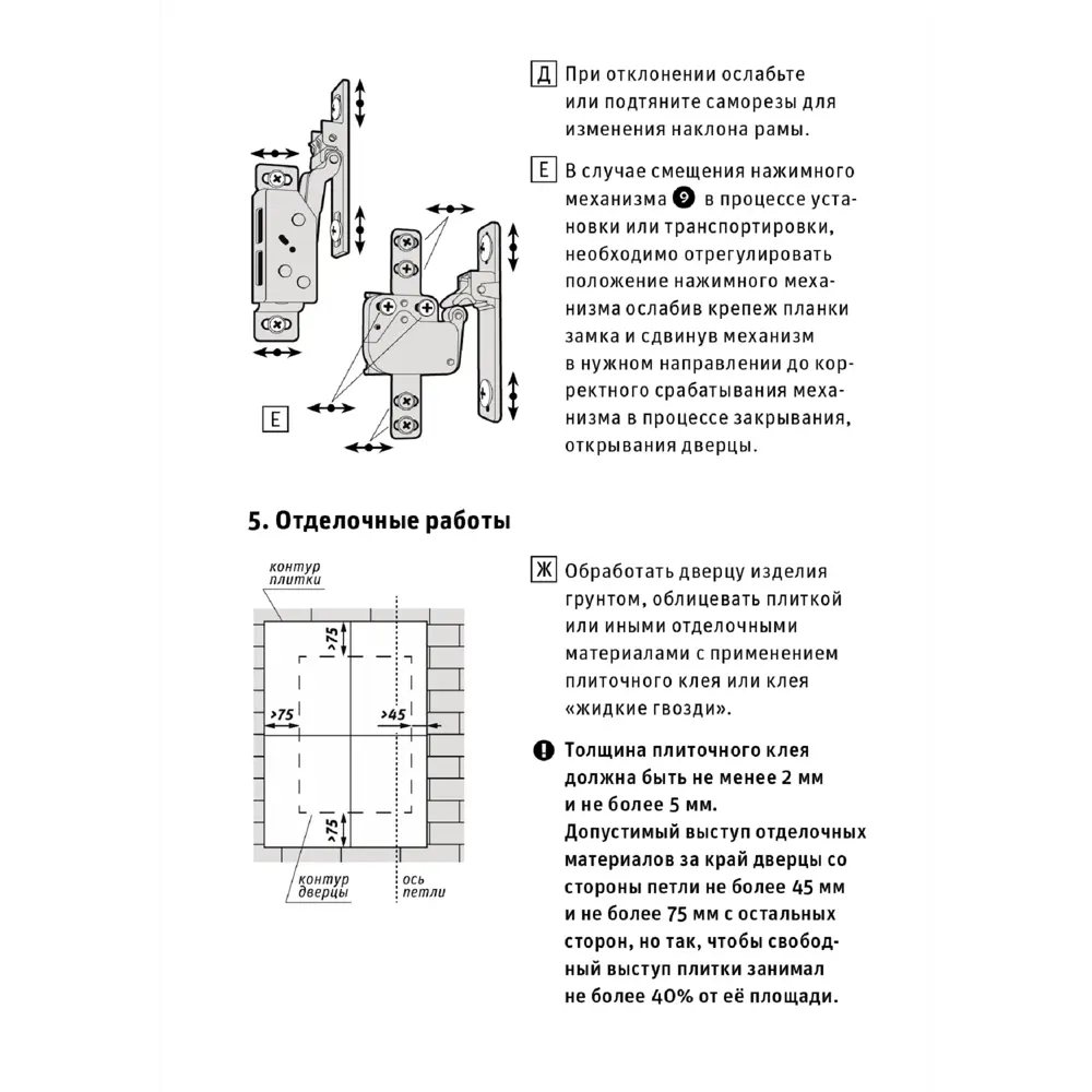 Люк ревизионный скрытый нажимной ЛсИС РРЗ металл 40x50 см STLM-2081213 - Вид №5