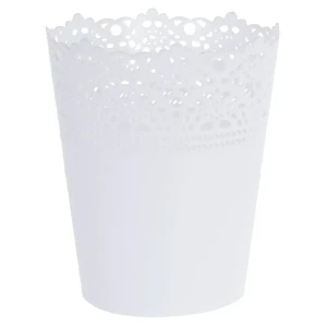 Кашпо цветочное «Ажур», D12, 1л. пластик, Белый