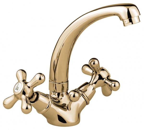 12913BR Смеситель Deco Classic 12913 с донным клапаном для раковины, цвет бронза EMMEVI Decò classic