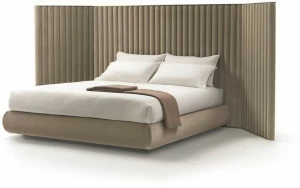 Flexform Двуспальная кровать из ткани с высоким изголовьем