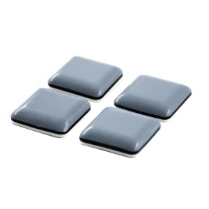 Накладка на мебельные ножки KONSENSA 35x35 мм квадратные тефлон цвет серый 4 шт.