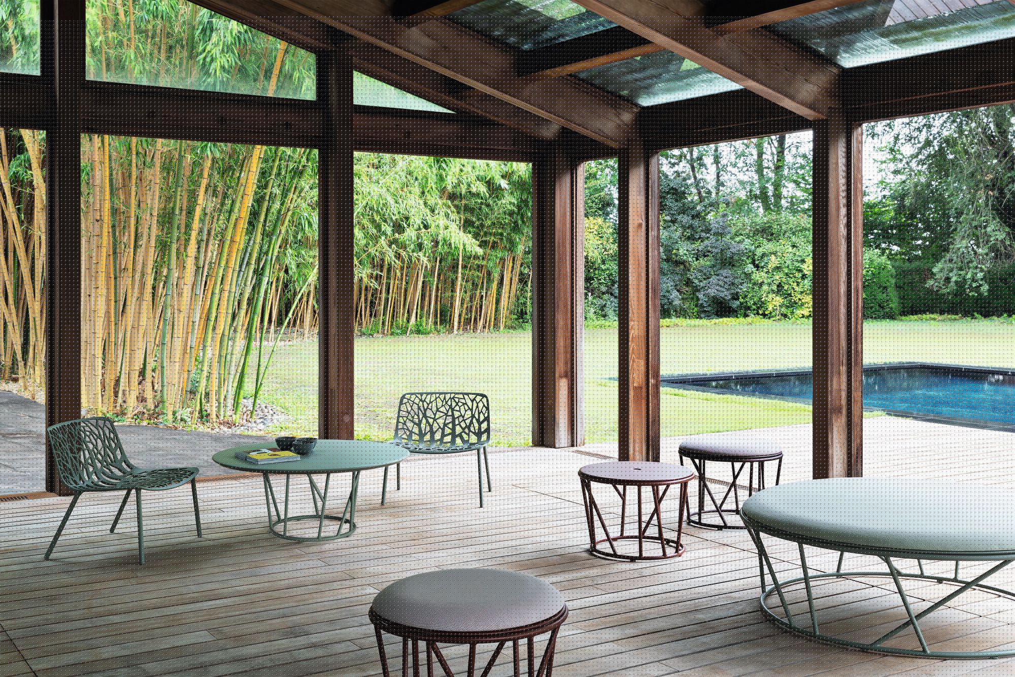 Алюминиевый круглый садовый столик FAST ARCH-00023856 - Вид №4