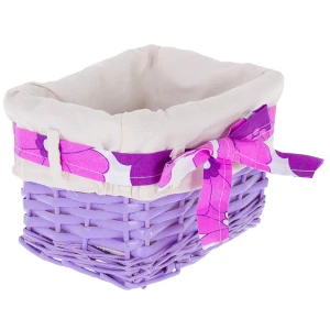 Корзина Ива с декоративным чехлом 19x13x14 см плетенье цвет сиреневый