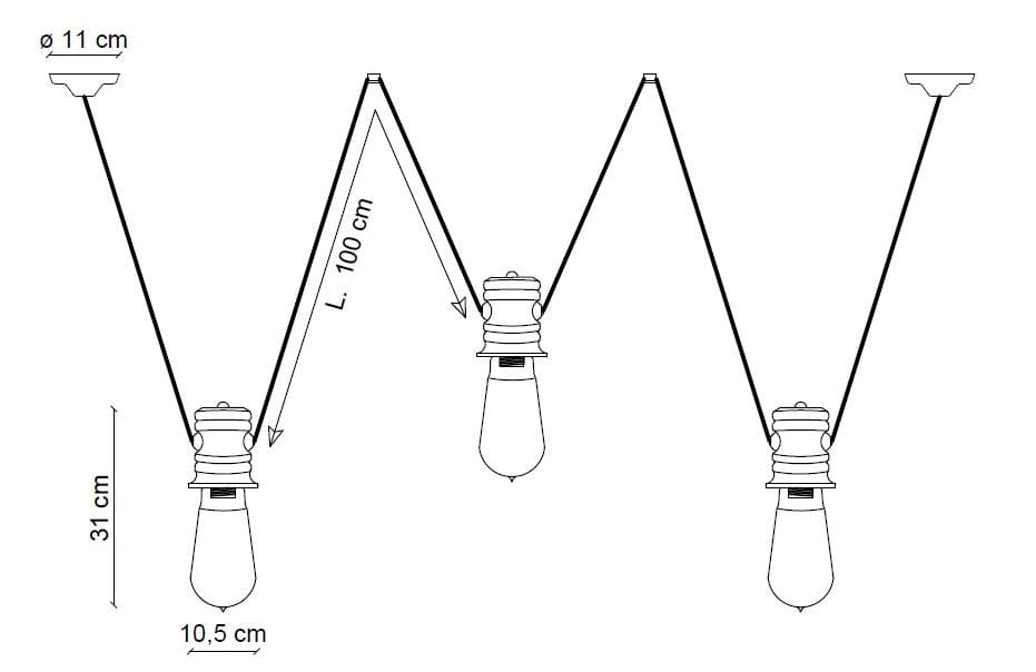 Регулируемый керамический подвесной светильник FERROLUCE ARCH-00084906 - Вид №1