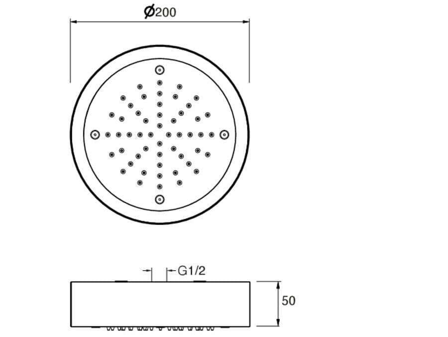 Круглая душевая головка с освещением CRISTINA Rubinetterie насадки для душа с освещением-Shower &amp ARCH-00010503 - Вид №1