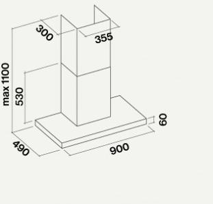 Настенная вытяжка из нержавеющей стали с активированным углем Silence - nrs Santreyd sun-id-1432277 - Вид №2