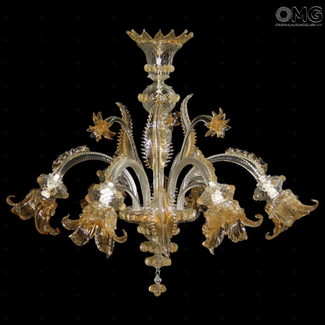 1281 ORIGINALMURANOGLASS Люстра Гибискус - Флорал - муранское стекло OMG  см CLASSICO