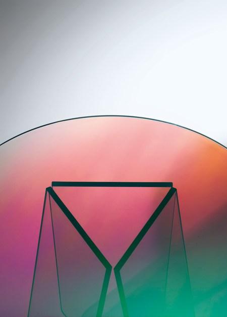 Glas Italia Низкий круглый журнальный столик из хрусталя Shimmer sun-id-1460200 - Вид №1