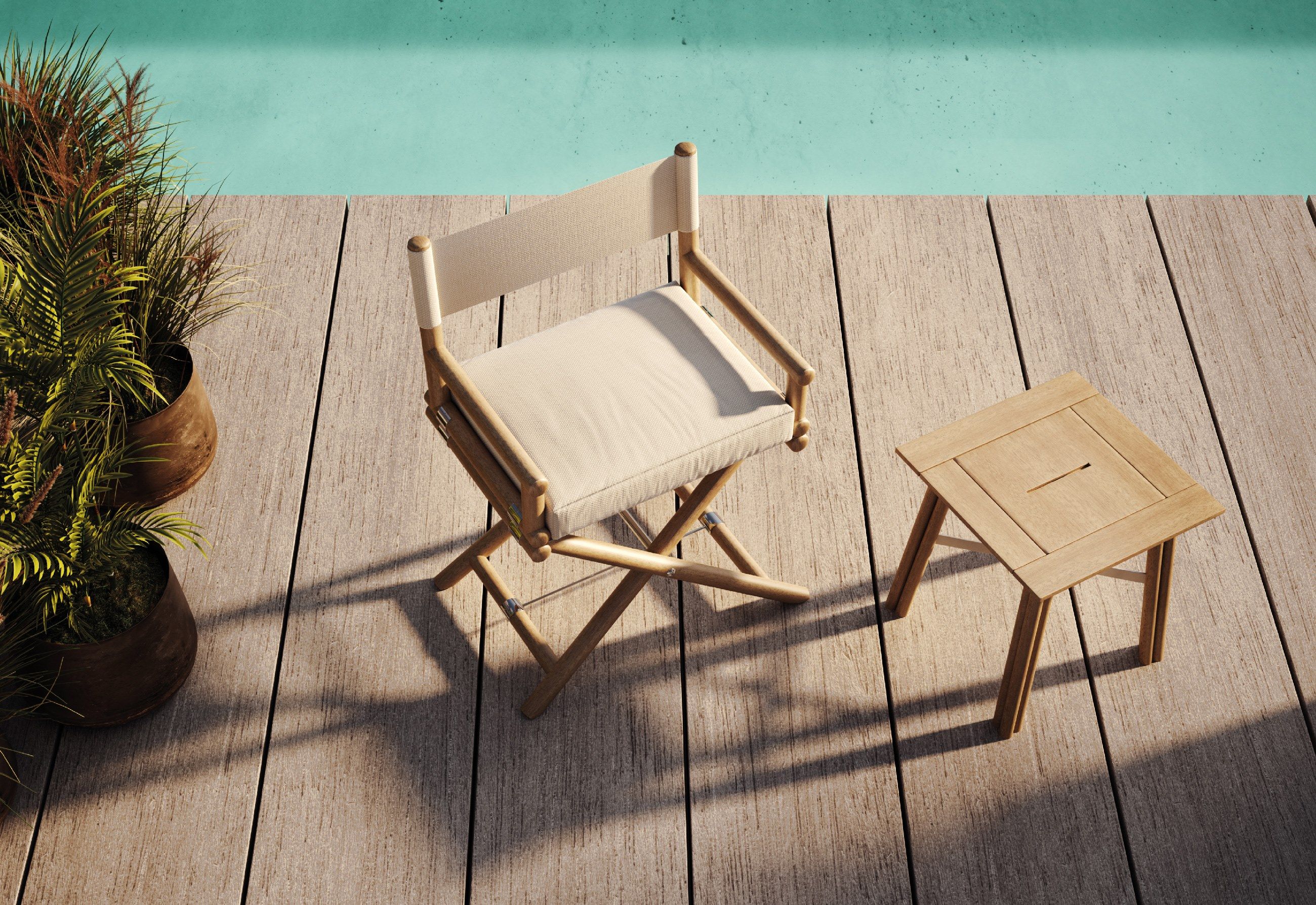 Деревянный квадратный садовый столик Braid ARCH-00116646 - Вид №1