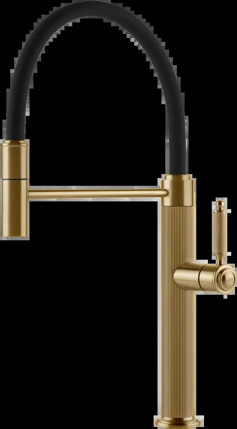 Смеситель для раковины 60634 716 Gessi Venti20 PVD С ЗОЛОТОЙ ЩЕТКОЙ