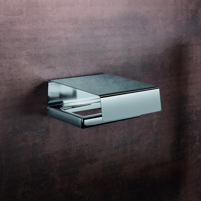 B6291 Держатель туалетной бумаги с крышкой (хром) COLOMBO LULU Colombo Design - Вид №1