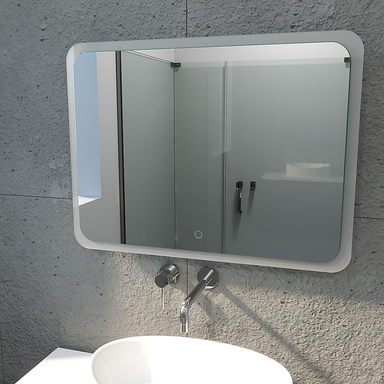 У98566 Зеркало Amour 80, с сенсором 1 Marka  - Вид №2