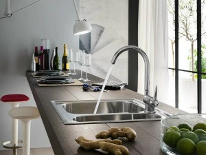 Nobili Rubinetterie Хромированный кухонный смеситель на одно отверстие Ovetto Nu12513/4cr