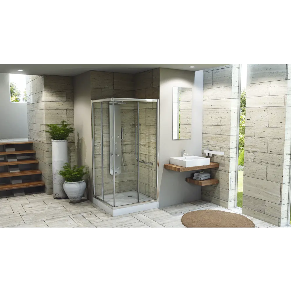 Душевой поддон BLB U HG квадратный сталь 90x90 см STLM-2164546 - Вид №2