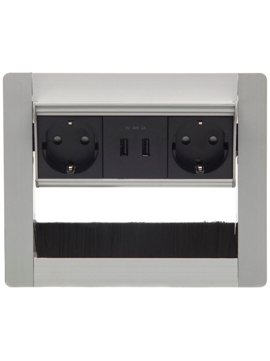 Блок электрических розеток Extra 12014 Silver NAVAKO  - Вид №1