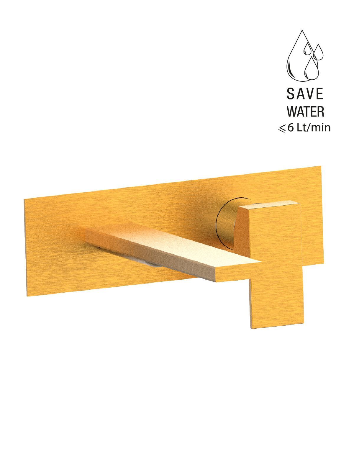 Настенный смеситель для раковины с пластиной без слива Rubinetterie Frattini Vita Due ARCH-00054452 - Вид №36