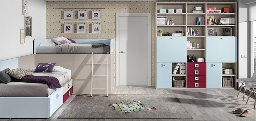 102654 Детская комната с модульной кроватью Ambiente 31 Arasanz Oslo Santreyd
