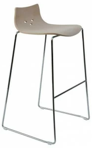 Vela Arredamenti Барный стул высокий деревянный с подставкой для ног Sgab-royal