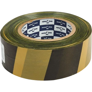 Лента для ограждений 50ммх200м черно-желтая