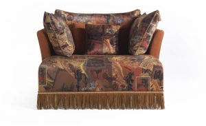 ETRO Home Interiors Кресло с обивкой из ткани с подлокотниками Mauritania E.mau.221.a
