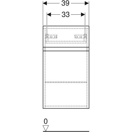 501.921.00.1 Шкафчик Geberit Renova Plan однодверный с одним выдвижным ящиком Geberit  - Вид №3