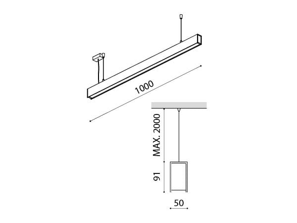 Алюминиевый светодиодный подвесной светильник Arkoslight Fifty + Suspension ARCH-00032986 - Вид №3