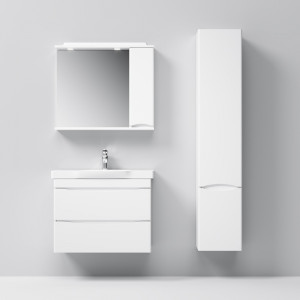 M80MPR0801WG зеркало частично-зеркальный шкаф 80 см с подсветкой правый белый глянец шт AM.PM Like