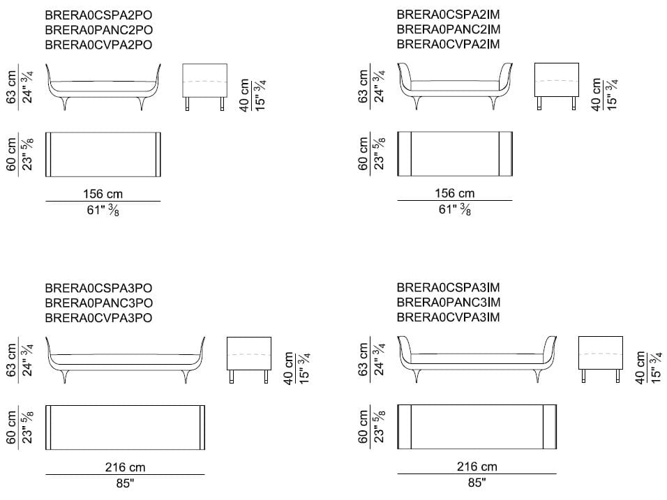 Мягкая скамейка из ткани i 4 Mariani ARCH-00004494 - Вид №1