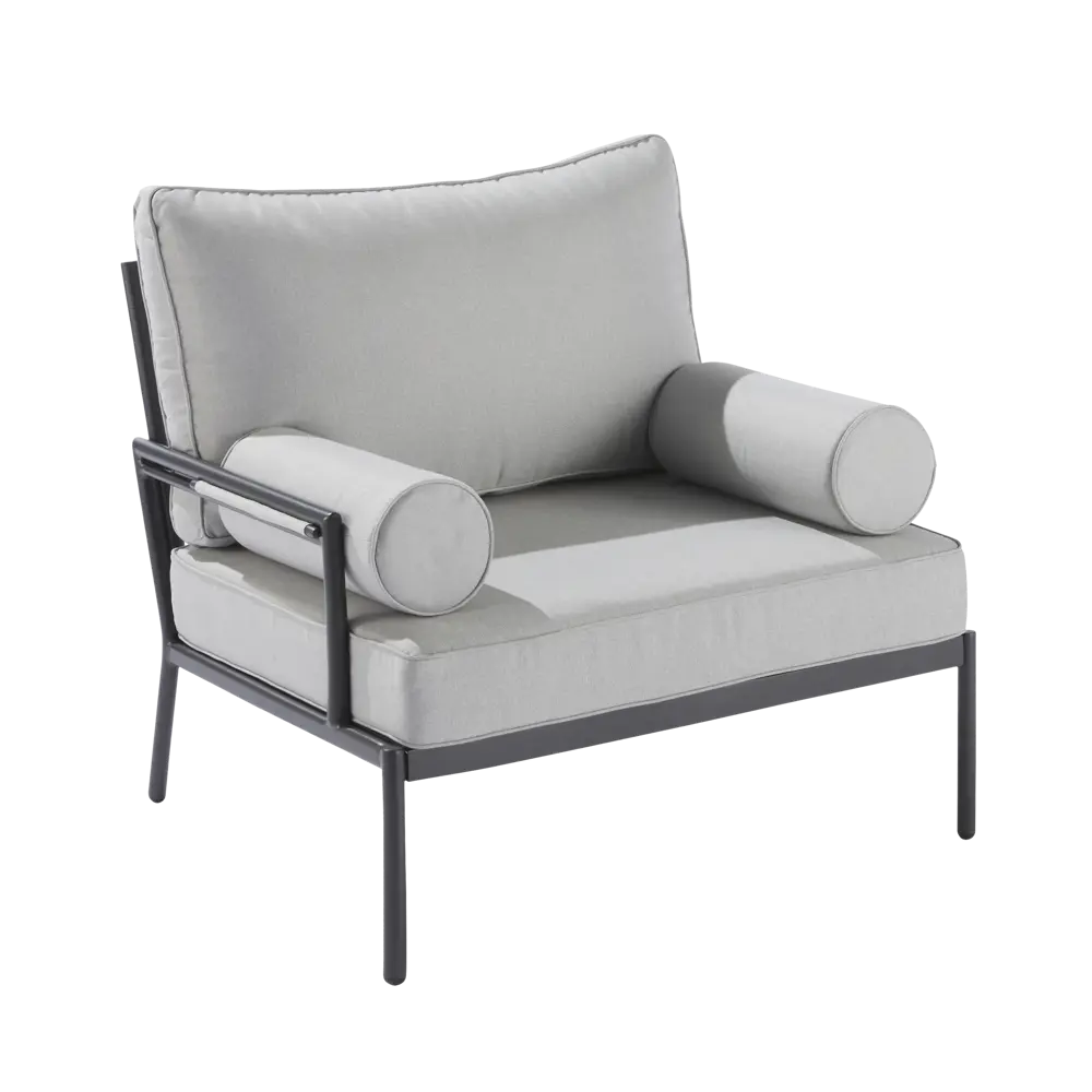 Набор садовой мебели Naterial Onyx алюминий/полиэстер/стекло серый: стол, диван и 2 кресла STLM-2159163 - Вид №10