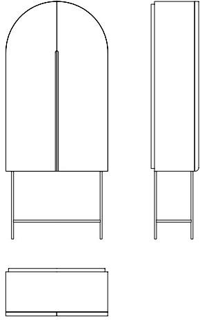 Milla & Milli Барный шкаф из массива дерева со встроенной подсветкой Waves sun-id-1445265 - Вид №11