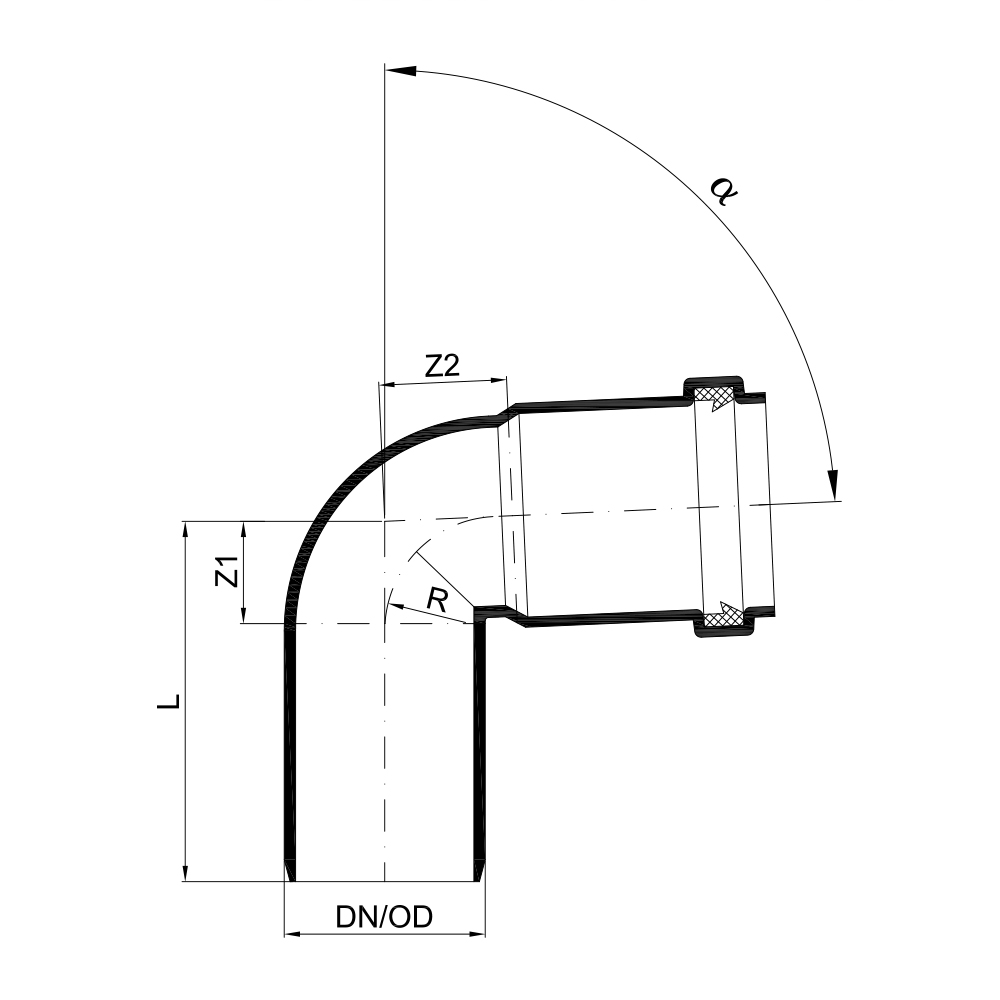 02104 Отводы Tece  - Вид №1