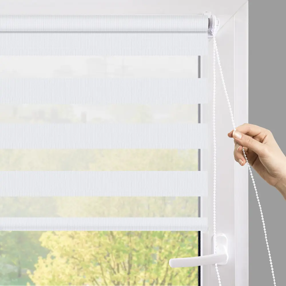 Рулонная штора день-ночь MIAMOZA Петер 100×160 см белая 89411342 STLM-1575154 - Вид №5