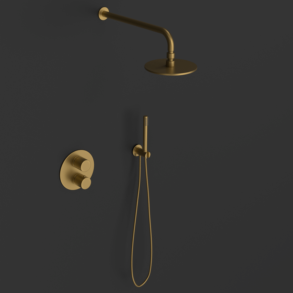 D423-L Термостатический двухходовой встраиваемый душ Duten  - Вид №1