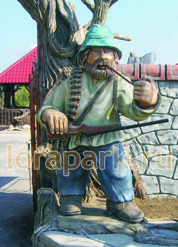 SK-SG-OR-033 ОХОТНИК с ружьем, скульптура LAB.Space 