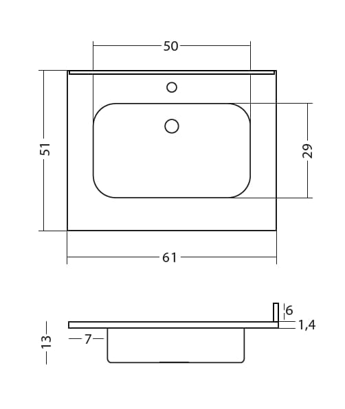 Встраиваемый умывальник из смолы Gaia Mobili Complements ARCH-00028734 - Вид №16