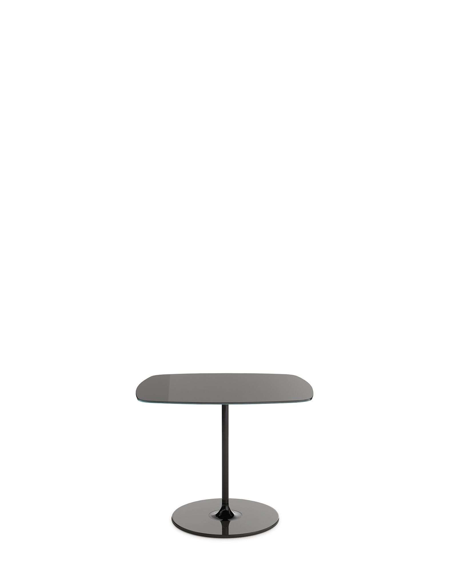 Квадратный журнальный столик с хрустальной столешницей и стальным основанием Kartell Тьерри ARCH-00101470 - Вид №20