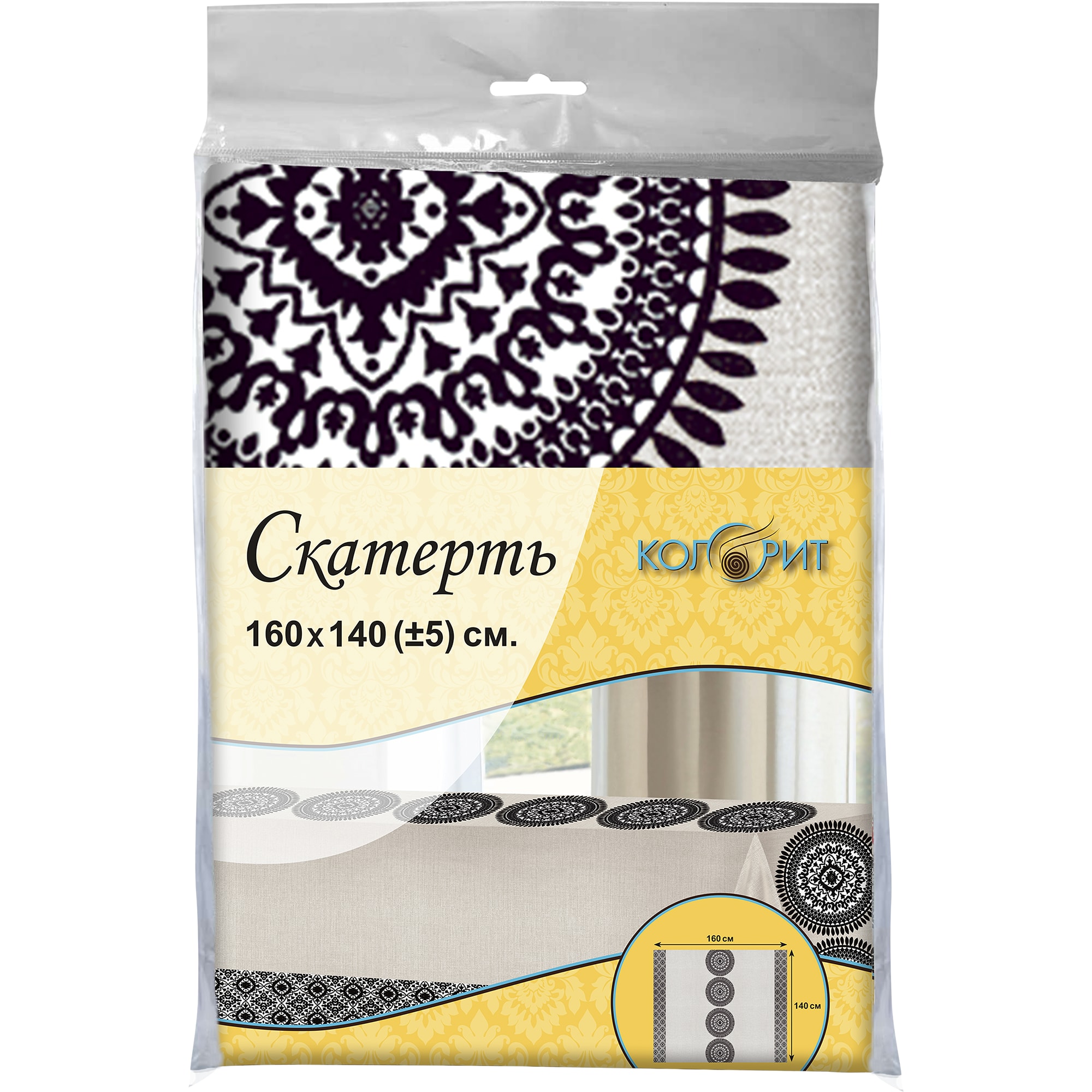 82760331 Скатерть «Ажурная» 160х140 см цвет бежевый Oxford Santreyd - Вид №2