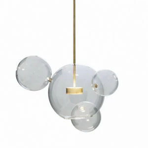 Светильник подвесной 44х45 см прозрачный Bolle 1L KG0943P-1 DELIGHT COLLECTION ДИЗАЙНЕРСКИЕ 00-3882314 Золото;прозрачный