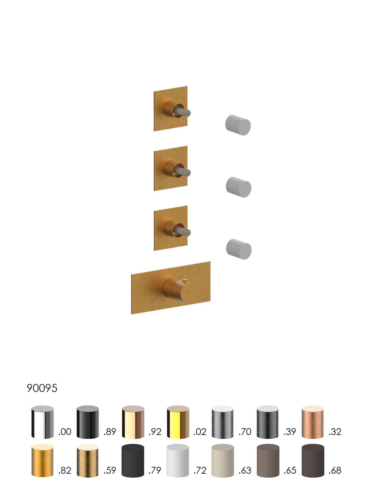 Термостатический смеситель для душа с 4 отверстиями Rubinetterie Frattini отдельная эстетика ARCH-00015119 - Вид №12