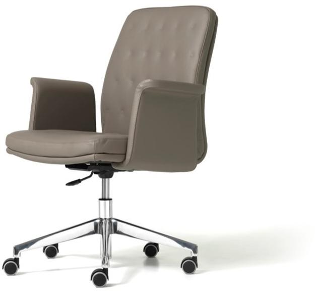 Diemme Вращающийся офисный стул из экокожи с 5 спицами на колесах Artù sun-id-1479642 - Вид №1