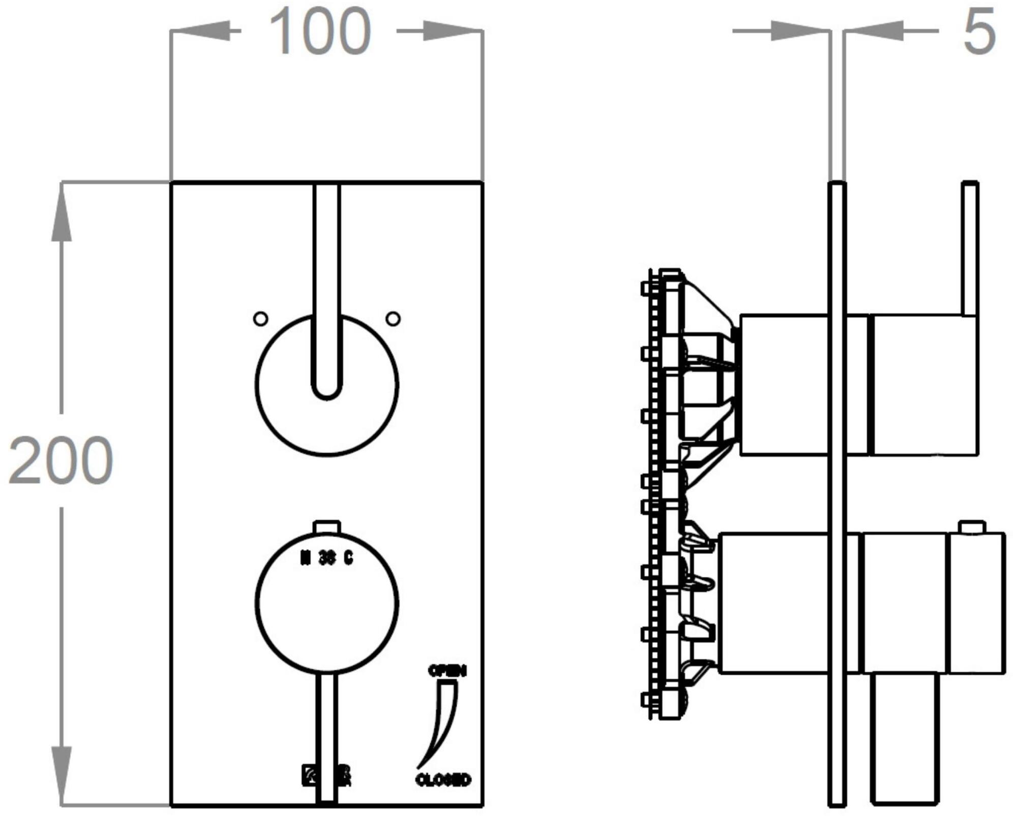 Fir Italia Термостатический смеситель для душа из нержавеющей стали Playsteel 58 5880178 - Вид №1