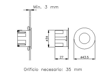 Светодиодный индикатор из нержавеющей стали DAISALUX LYRA ARCH-00053639 - Вид №4