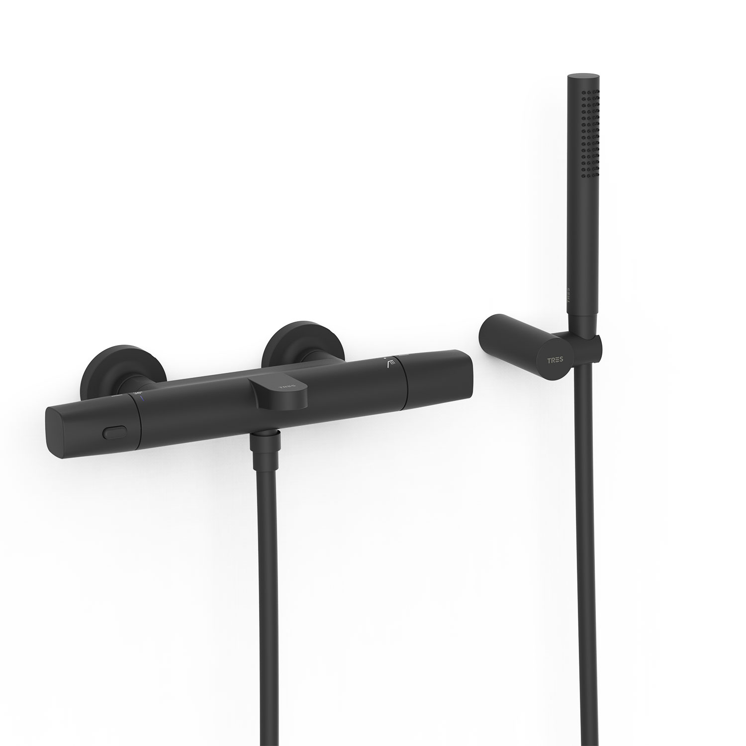 Настенный термостатический смеситель для ванны и душа-19017449NM TRES Thermostatic