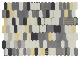 GAN Прямоугольный коврик в стиле пэчворк из шерсти Kilim