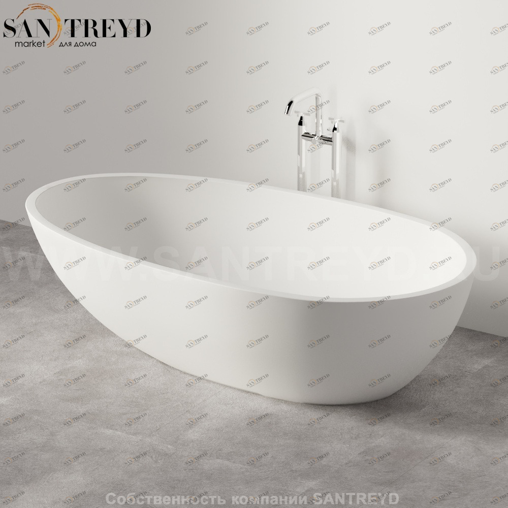 Ванна свободностоящая SPOON M белая Agape AVAS0916ZZ
